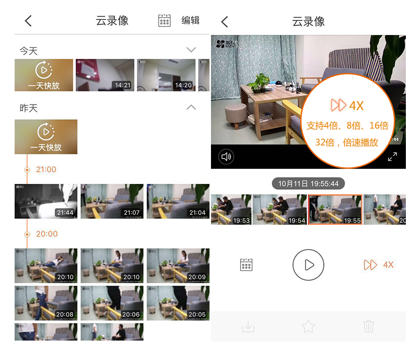 萤石云添“一天快放”新功能 最快1分钟看完30分钟云视频 